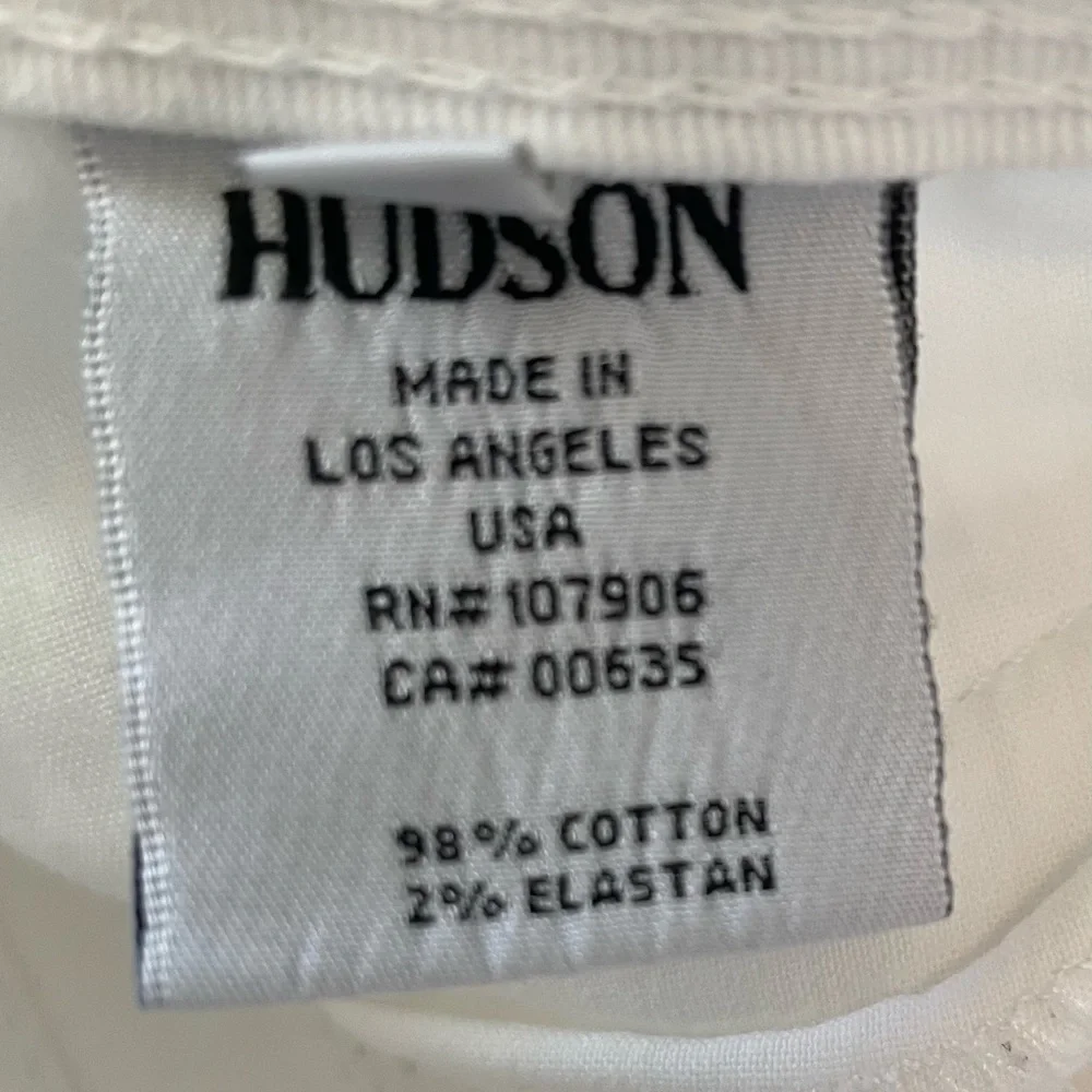 Hudson Ginny Crop Straight White Jeans - Picture 12 of 13